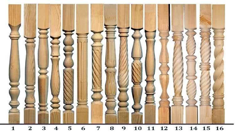 Деревянные перила для балконов и террас